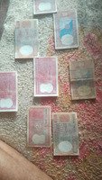 Collection of Vintage Indian 1 and 2 Rupees Banknotes - Image 2