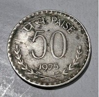 Calcutta minted Coin of 50 PAISE 1975 India