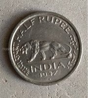 1947 half rupees british dai nasty