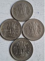 4 Coins 25 PAISE 1988 each Hyderabad minted India - Image 2