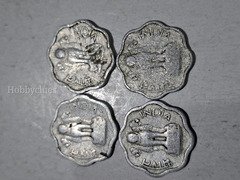 4 Coins of 2 PAISE each 1966 Aluminum India - Image 2