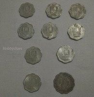 Set of Vintage Indian 10 Paise Coins (1984-1991)