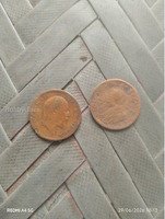 Two Antique Copper Coins from India