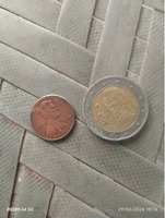2019 US Penny and 2002 2 Euro Coin Set