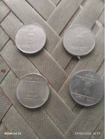 Set of Four Indian 5 Rupees Coins