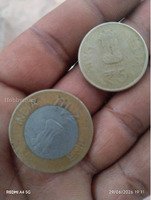 Set of Indian Coins - 5 Rupees and 10 Rupees