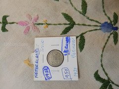 1921 Netherlands Indies 1/4 Gulden Silver Coin