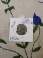 1963 D. 5 cents usa coin.