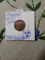 1989 Malaysia 1 Cent Coin