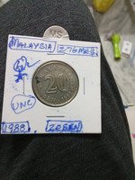 1988 Malaysia 20 Sen Coin