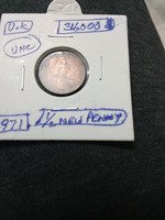 1971 UK Half New Penny Coin UNC