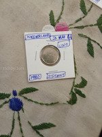1980 Netherlands 25 Cent Coin