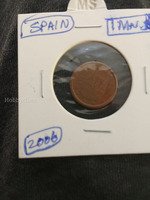 2006 Spain 1 Euro cent coin.