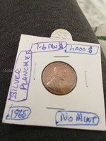 1965 Silver Planchet Lincoln Penny - No Mint Mark