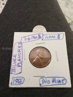 1965 Silver Planchet Lincoln Penny - No Mint Mark