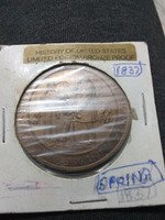 Limited Edition Bronze Proof Coin - History of United States 1837
