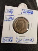 2015 UK 20 Pence Coin - UNC Mint State 69