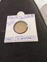1981 France 10 Centimes Coin