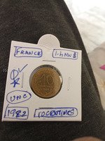 1982 France 10 Centimes Coin