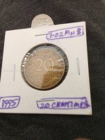 1995 French 20 Centimes Coin