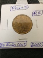2000 France 20 Euro Cent Coin