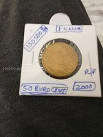 2000 France 50 Euro Cent Coin