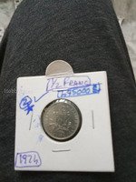 1974 France 1/2 France UNC.