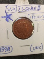 1998 u.k. 1 penny UNC.