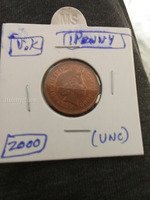 2000 UK 1 Penny Coin UNC