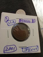2001 UK One Penny Coin