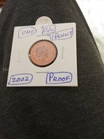 2002 UK Proof Penny Coin