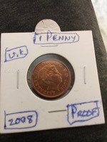2008 u.k. 1 penny UNC