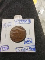 1986 UK 2 New Pence Coin