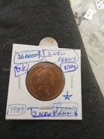 1989 UK 2 New Pence Coin