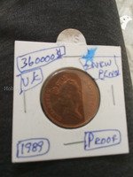 1989 UK New Pence 2 Pence Proof Coin