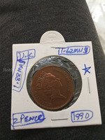 1990 UK Two Pence Coin