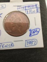 1997 British 2 Pence Coin