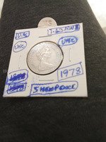 1978 UK 5 New Pence Coin - UNC Condition