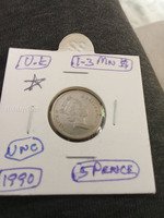 1990 UK 5 Pence Coin - UNC Condition