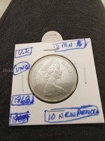 1968 UK 10 New Pence Coin - UNC Condition