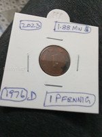1976-D 1 Pfennig German Coin