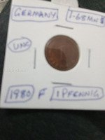 1980 Germany 1 Pfennig Coin