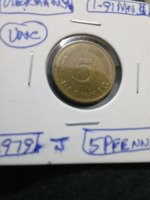 1978 German 5 Pfennig Coin