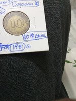 1981 German 10 Pfennig Coin