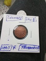 2005 Germany 1 Euro Cent Coin