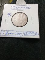 2002 Germany 5 Euro Cent Coin