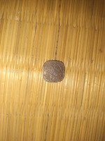 Antique Square Copper Coin with Lion Emblem