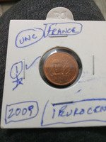 2009 France 1 Euro Cent Coin UNC
