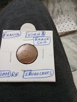 2001 France 2 Euro Cents Error Coin