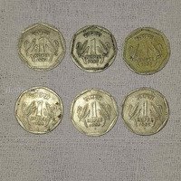 Set of 6 Indian 1 Rupee Coins (1984-1987) - Image 2